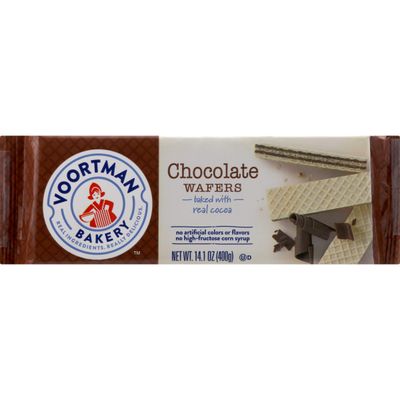 Voortman, Chocolate Wafers, 14.1 Oz. Pack of 4