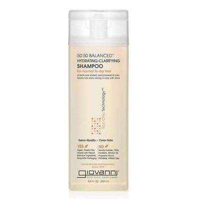 Giovanni Hair Care 5050 Balanced Hydrating-Clarifying Shampoo, 8.5 Fl oz
