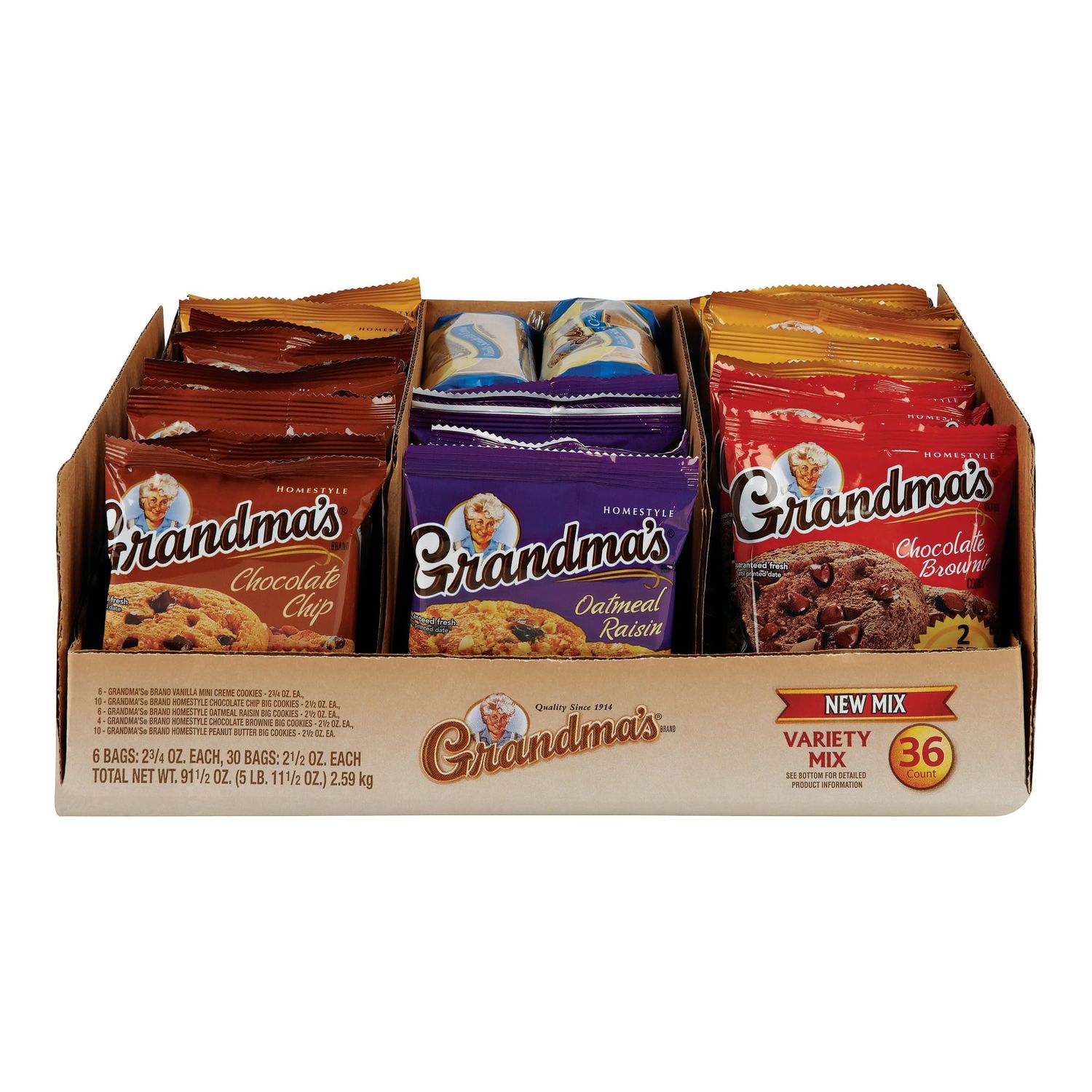 Grandma&#39;s Cookies Variety Pack, 36 Count