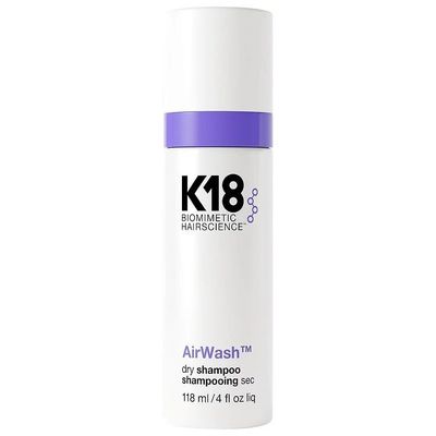 K18 AirWash Dry Shampoo, Non-Aerosol, Balances Scalp &amp; Controls Excess Oil Production, 4 Fl Oz