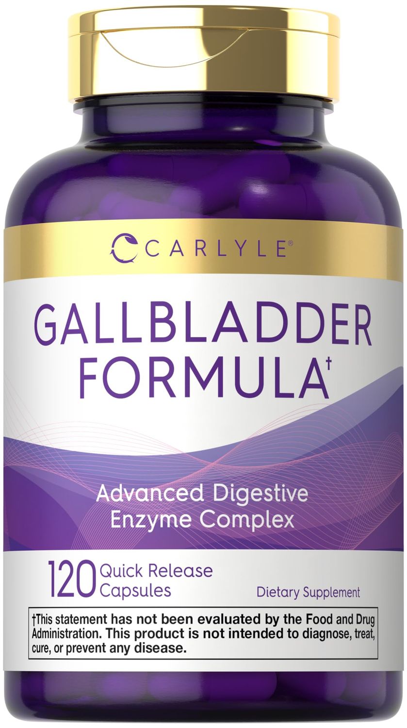 Carlyle Gallbladder Supplement 120 Quick Release Capsules Complete Digestive Enzyme Complex Non-GMO &amp; Gluten Free Formula