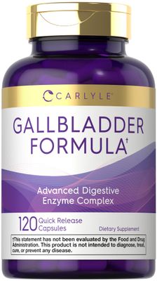 Carlyle Gallbladder Supplement 120 Quick Release Capsules Complete Digestive Enzyme Complex Non-GMO &amp; Gluten Free Formula