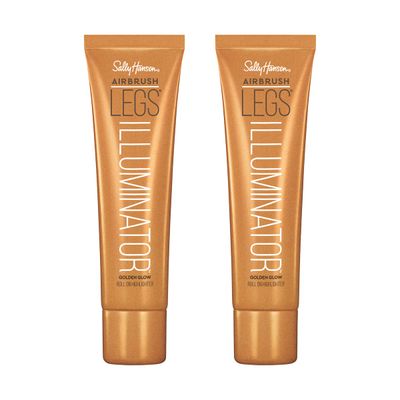 Sally Hansen Airbrush Legs Illuminator, Leg Makeup, Golden Glow, Easy Application, Flawless Looking Legs, Rollerball Applicator