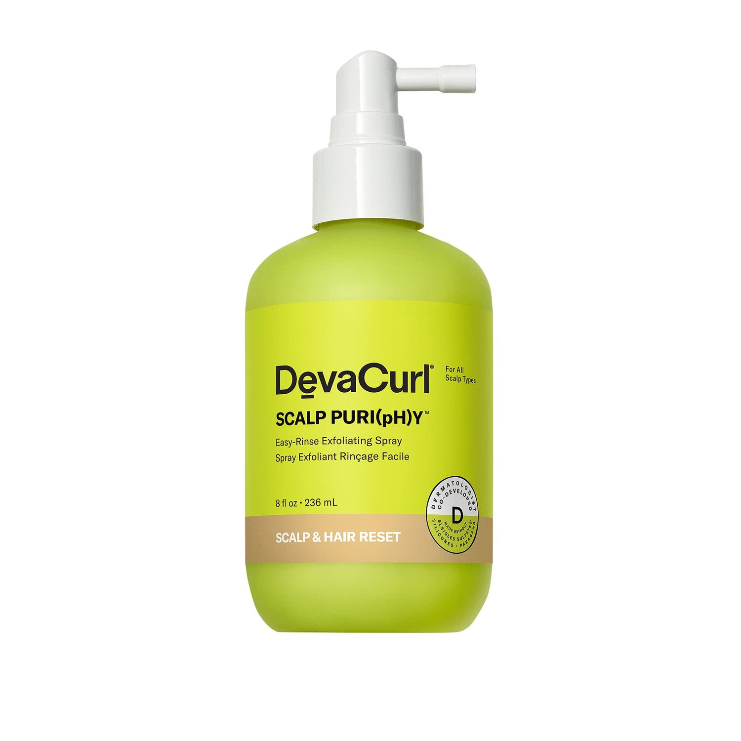 DevaCurl Scalp PuripH y Easy-Rinse Exfoliating Spray, Aqua Bliss, 8 fl. oz.