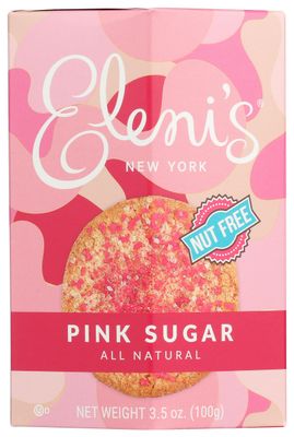 Eleni&#39;s Pink Sugar Cookies In Box, 3.5 Ounces Pack Of 6