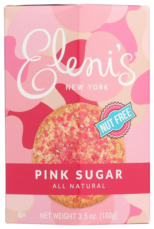 Eleni's Pink Sugar Cookies In Box, 3.5 Ounces Pack Of 6
