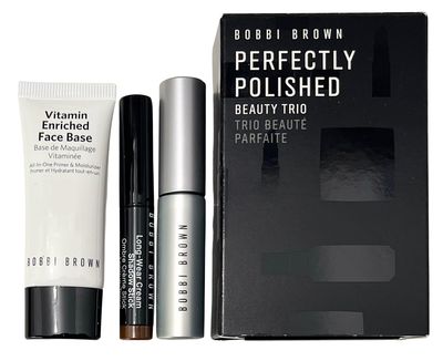 Bobbi Brown Perfectly Polished Travel-Sized Beauty Trio - Face Base, Mascara, and Shadow Stick