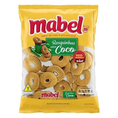 BRAZILIAN CORNER Coconut Cookies Mabel 1.32 Lb Rosquinhas Sabor Coco Mabel 600g Fresh &amp; Crunchy Crisp Cookies with Yummy Coconut Flavor Cookie Snacks for Kids and Adults, Coffee Time and More