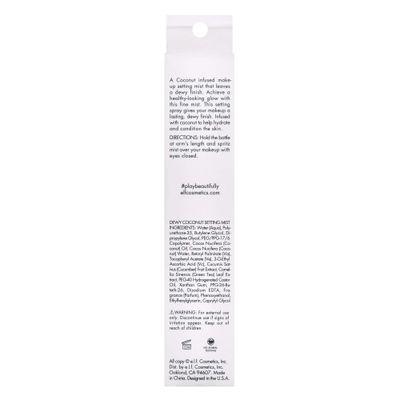 e.l.f. Dewy Setting Mist Hydrating, Luminizing, Long Lasting Sets Makeup, Conditions Coconut Infused 2.7 Fl Oz