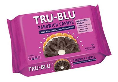 Tru-Blu Duplex Cookies with Chocolate &amp; Vanilla Cream No artificial ingredients No High Fructose Corn Syrup Made in the USA 12 Ounce Pack of 6