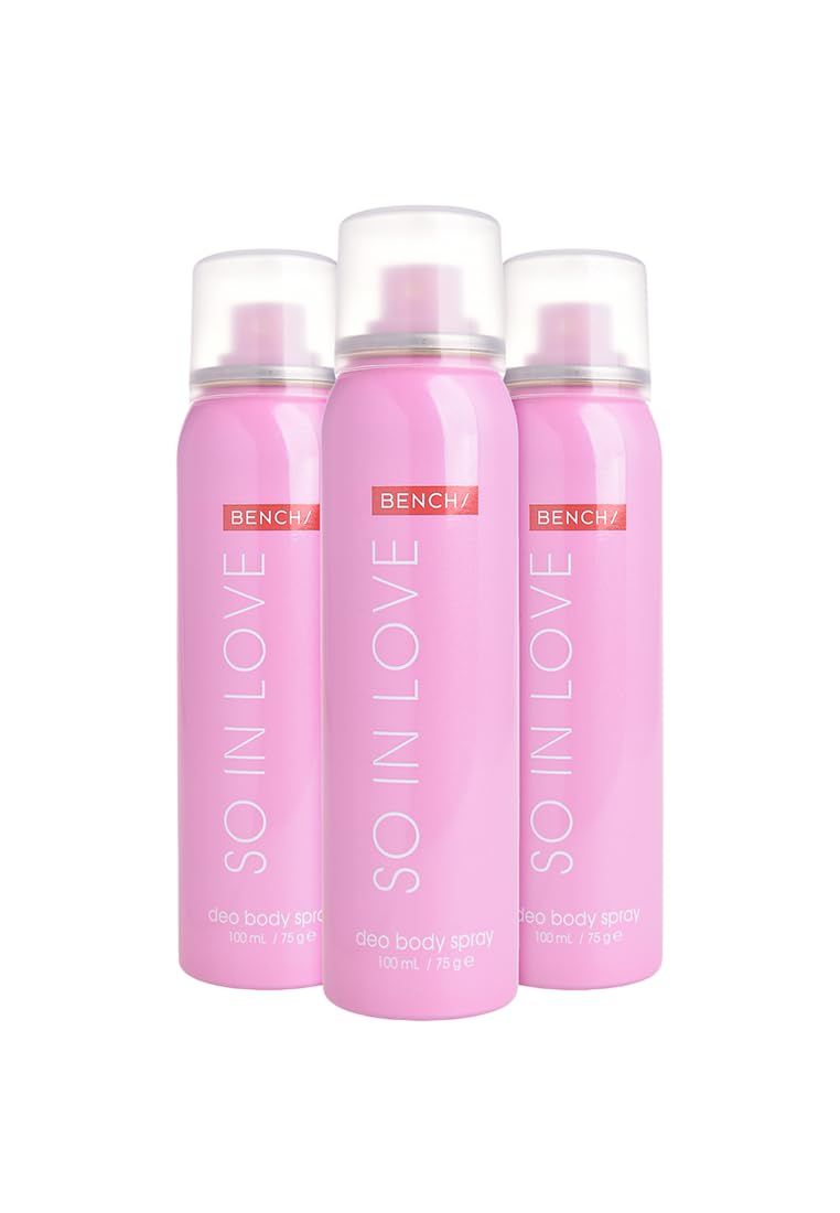 3 pcs Pink So In Love Deo Body Spray 100 ml