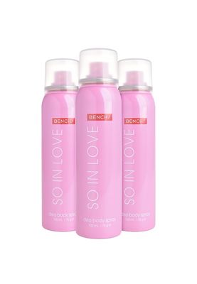 3 pcs Pink So In Love Deo Body Spray 100 ml