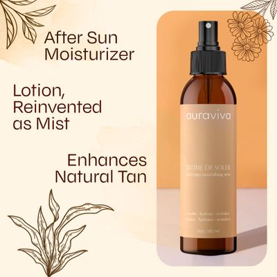 auraviva Brume De Soleil?After Sun Nourishing Mist - Post Tan Essential, After Sun Relief, Beach Essential - Made in USA