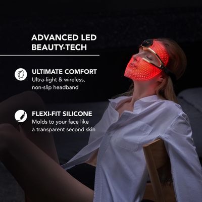 FAQ 202 - Advanced 7 LED lights Face Mask - Wireless Face Masks Beauty - 600 Glow Points - Wearable Skin Care