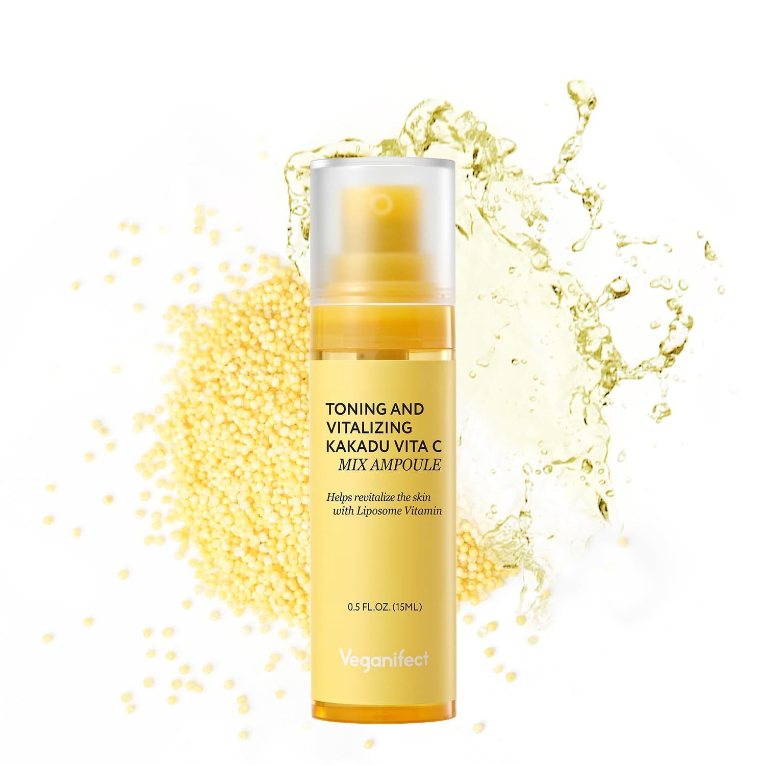VEGANIFECT Vita C Ampoule, Dark Spot Correction, Boosting Skin Luminosity, Korean Skin Care, Vegan,0.5 Fl Oz
