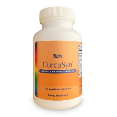 BioPure CurcuSyn - Curcumin Supplement Made of Turmeric, Ginger, Black Pepper, &amp; Grape to Support Microbiome Balance, Gastrointestinal, Immune, Liver Function, &amp; Overall Wellness - 100 Capsules
