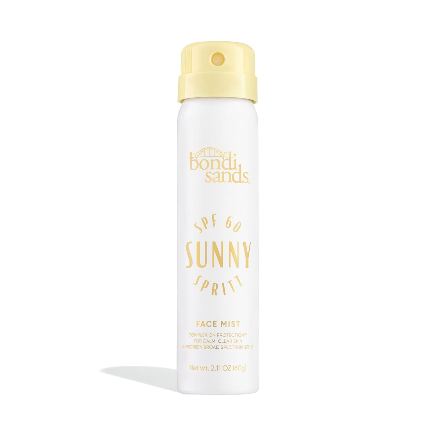 Bondi Sands Sunny Spritz SPF 60 Face Mist, Nourishing Hydrating Broad Spectrum Sunscreen, Oil-Free, Dermatologist-Approved, Water-Resistant, 2.11 Oz
