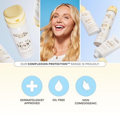 Bondi Sands Sunny Spritz SPF 60 Face Mist, Nourishing Hydrating Broad Spectrum Sunscreen, Oil-Free, Dermatologist-Approved, Water-Resistant, 2.11 Oz
