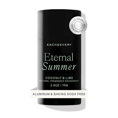 Each &amp; Every Aluminum Free Deodorant for Men &amp; Women - All Natural Deodorant for Sensitive Skin, EWG Verified - Clean, Baking Soda-Free, Plant-Based Fragrance, Coconut &amp; Lime, 2.5oz