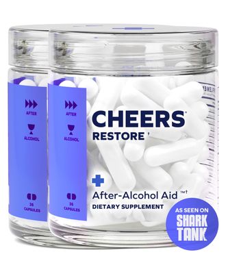 Cheers Restore Supplement with DHM L-Cysteine Feel Better After Drinking &amp; Support Your Liver 24 Doses Dihydromyricetin, Cysteine, Milk Thistle, Prickly Pear, B-Vitamins, Ginger