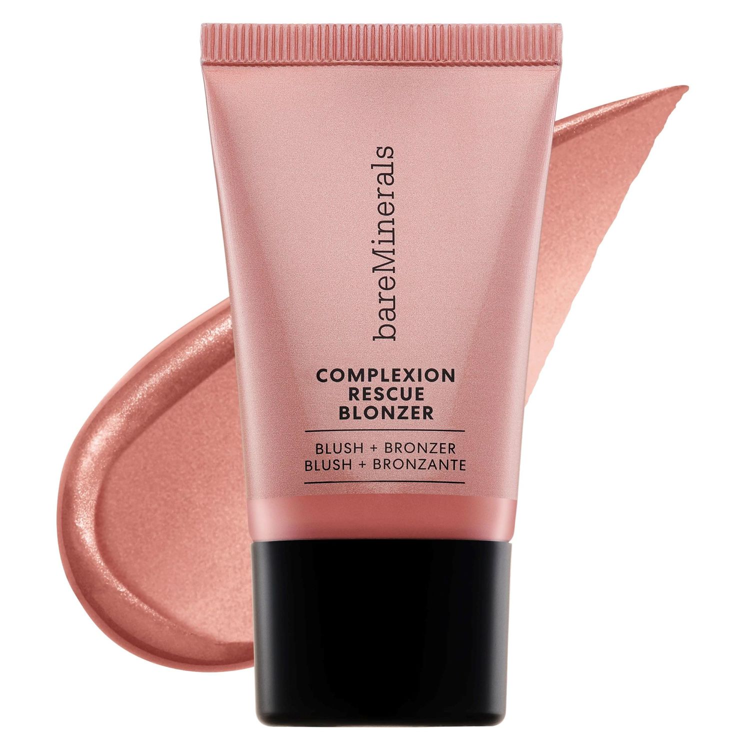 bareMinerals Complexion Rescue Liquid Bronzer-Blush Hybrid - Buildable Gel-Cream for a Sun-Kissed Glow, Vegan Kiss of Pink