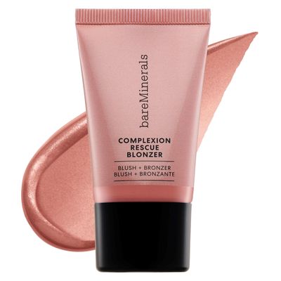 bareMinerals Complexion Rescue Liquid Bronzer-Blush Hybrid - Buildable Gel-Cream for a Sun-Kissed Glow, Vegan Kiss of Pink