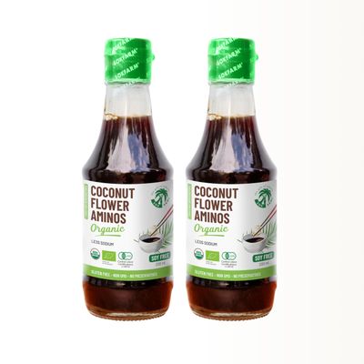 THE GIFT OF NATURE SOK SANL Coconut Aminos all Seasoning Soy Sauce Liquid Coco Aminos Gluten Free and Non-GMO Alternative bbq sauce, oyster sauce, teriyaki sauce, dipping sauce Low Sodium Pack of 2