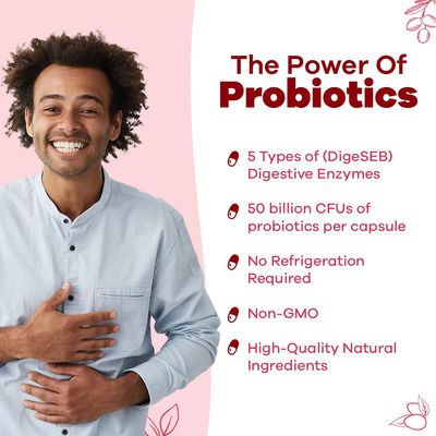 GOBIOTIX Detox Probiotic Supplement for Digestive Health - Milk Thistle, Turmeric, and Dandelion Root, Enzymes for Gut Health - 50 Billion CFU - 60 Capsules
