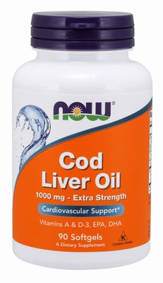 Now Foods Cod Liver Oil Soft Gels, 1000 mg, 90 Count 2 Pack
