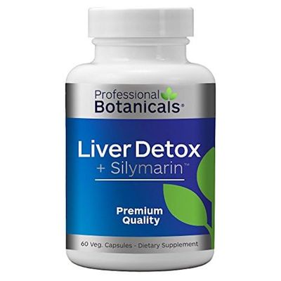 Liver Detox and Cleanse Supplement, Herbal Liver Support Supplement with Milk Thistle Seed Extract, Silymarin 80, Organic Blessed Thistle, Dandelion Root, - 60 Vegetarian Capsules