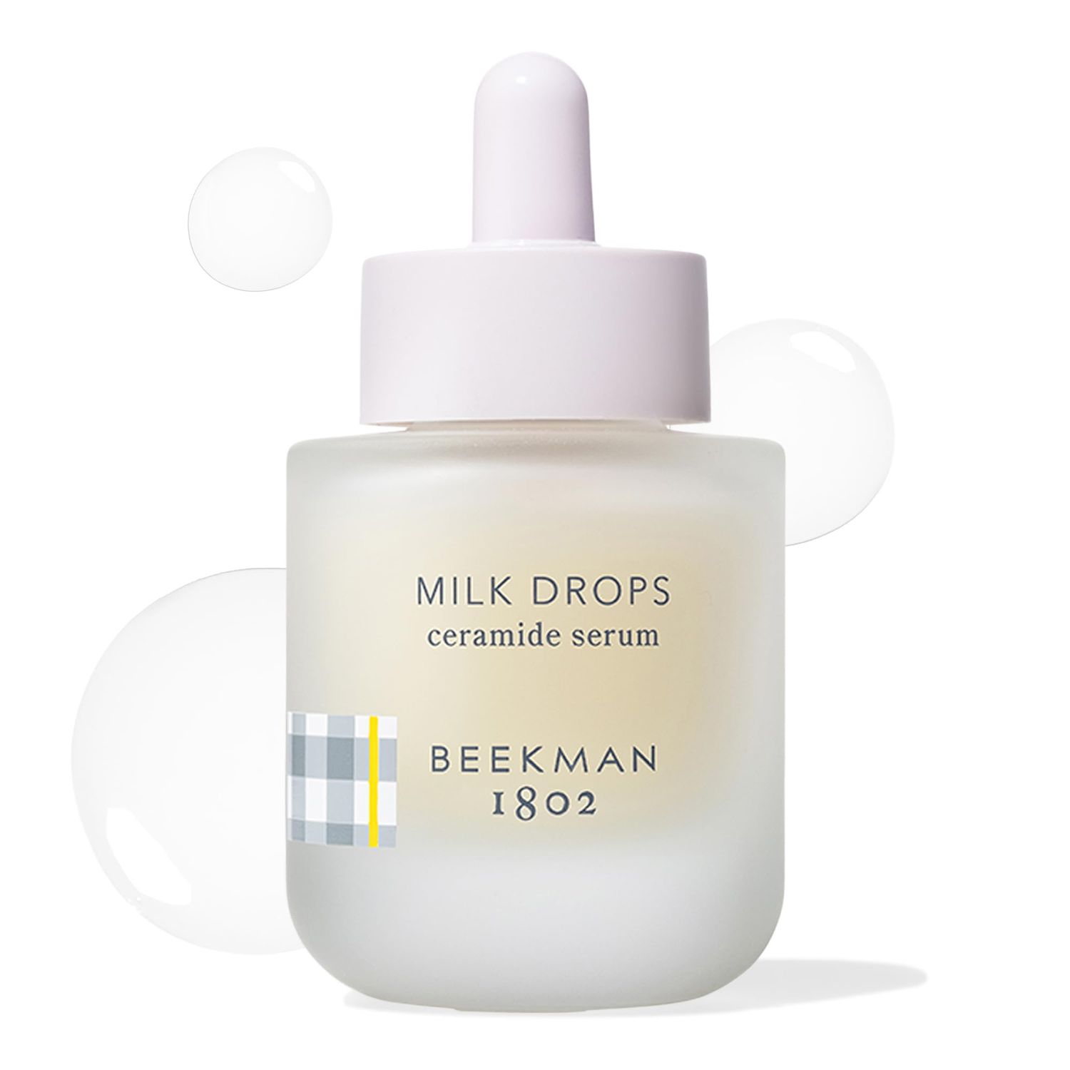 Beekman 1802 Milk Drops Ceramide Facial Serum - Squalane Oil, Hyaluronic Acid &amp; Goat Milk Face Moisturizer - Boosts Skin Radiance &amp; Hydrates Deeply - Fragrance Free, Cruelty Free