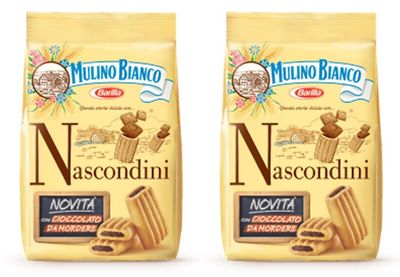 Mulino Bianco: Nascondini shortbread with chocolate - 11.64 Oz 330g Pack of 2 Italian Import