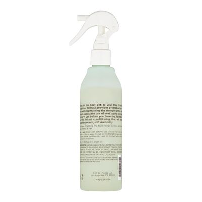 Hairitage Play It Cool Heat Protectant Spray - Up to 450 Degree Protection Hydrates Strengthens Hair - Leaves Hair Smooth Shiny after Styling - For All Hair Types Heated Styling Tools- 6 fl oz