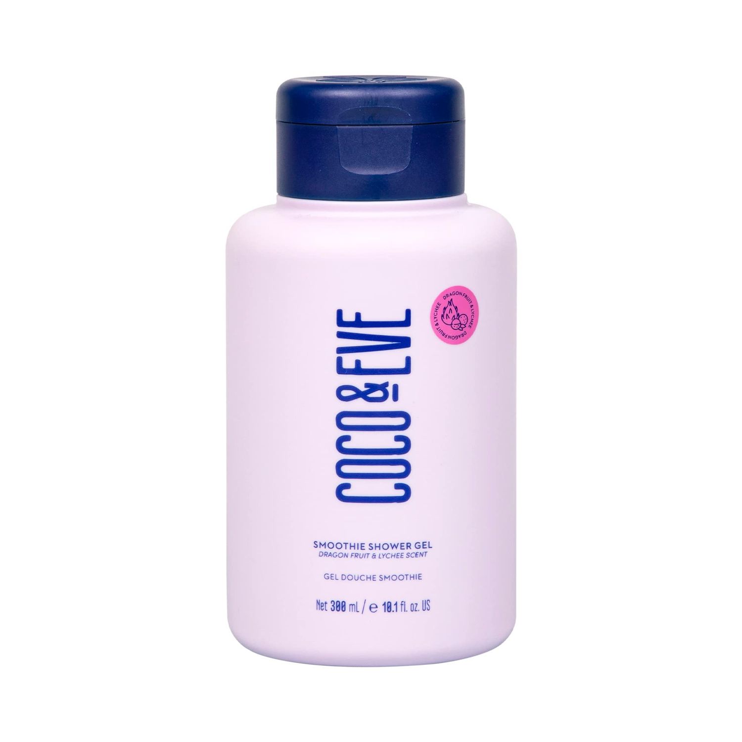 Coco &amp; Eve Glow Figure Smoothie Shower Gel Lychee &amp; Dragon Fruit Scent Moisturizing Body Wash with Coconut water, Aloe Vera. Sulfate Free 10.1 fl oz 300ml