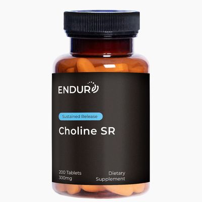Endurance Products Choline Bitartrate Sustained Release - 300mg 200 Tablet - Promotes Brain Health, Mental Focus &amp; Memory - Prenatal Supplement for Development &amp; Growth - 100 Vegan &amp; Non-GMO Co.