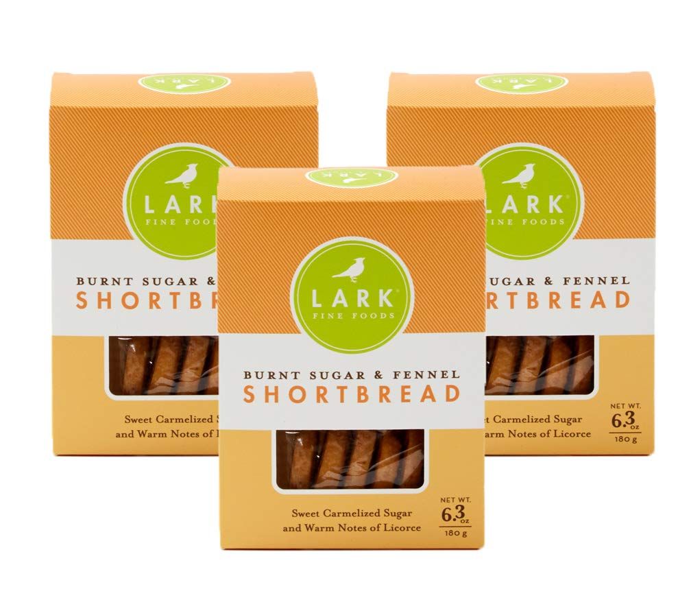 Burnt Sugar and Fennel Shortbread Cookies by Lark Fine Foods - Pack of 3