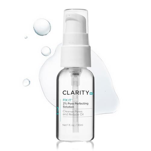 ClarityRx Fix It 2 Salicylic Acid Pore Perfecting Solution, Natural Plant-Based Treatment for Acne-Prone &amp; Oily Skin 1 oz.