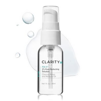 ClarityRx Fix It 2 Salicylic Acid Pore Perfecting Solution, Natural Plant-Based Treatment for Acne-Prone &amp; Oily Skin 1 oz.