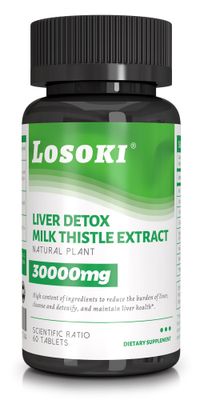 Losoki Liver Support Supplement with Milk Thistle Silymarin, Artichoke Extract, and Turmeric - Enhance Liver Function and Promote Digestive Wellness - 60 Tablets