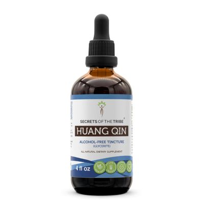 Secrets of the Tribe Huang Qin Alcohol-Free Liquid Extract, Wildcrafted Huang Qin Scutellaria Root, Radix Scutellariae Baicalensis Dried Root Tincture Supplement 4 FL OZ