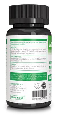 Losoki Liver Support Supplement with Milk Thistle Silymarin, Artichoke Extract, and Turmeric - Enhance Liver Function and Promote Digestive Wellness - 60 Tablets