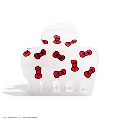 Hello Kitty x Kitsch Recycled Plastic Puffy Medium Hair Clips for Women, Claw Clips for Thin Hair, Claw Hair Clips for Short Hair, Medium Hair Claw Clips for Women, Cute Hair Claws, Kitty Bows
