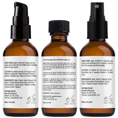 MedPeel Salicylic Acid 20 Essential Peel Kit, Includes Peel, Prep, Neutralizer, Medium Strength Professional Grade Chemical Face Peel for all Skin Tones, 1oz30ml Kit of 3