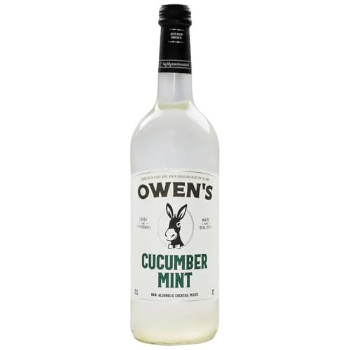 Owens Craft Mixers Cucumber Mint 1 Pack Handcrafted in the USA with Premium Ingredi-ents 750 ml Bottle Vegan &amp; Gluten-Free Soda Mocktail and Cocktail Mixer