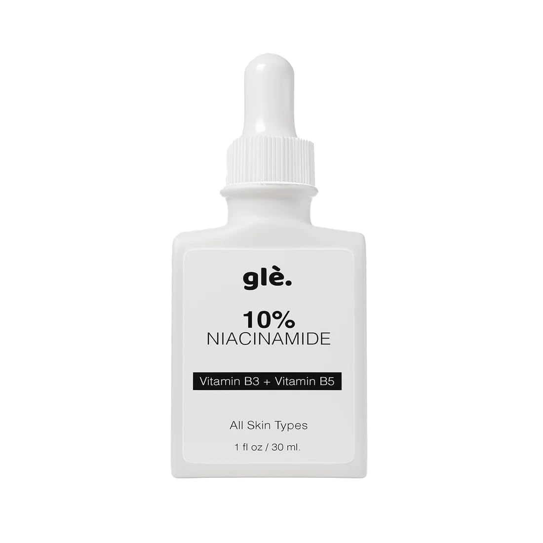 Gle Facial Serum 10 Niacinamide with Vitamin B5 StreghtensSkin Barrier Function, Reduces Hyper Pigmentation and Blemishes 1 fl oz.