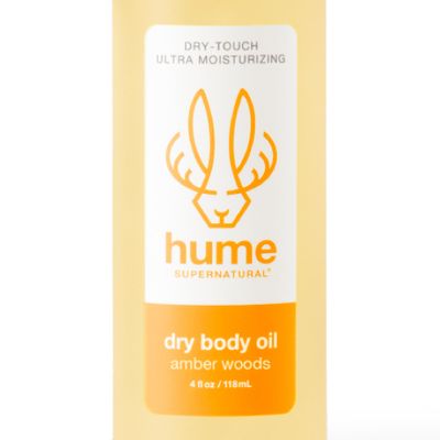 HUME SUPERNATURAL Dry Body Oil Spray - Ultra Hydrating Oil for Dry Skin, Light and Nourishing Body Oils for Women and Men, Long-Lasting Moisture Amber Woods 1-Pack