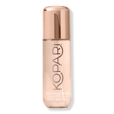 Kopari Hair &amp; Body Mist Seychelles Sands, Long-Lasting Creamy Vanilla &amp; Musk Scent, Seductive Warm Fragrance, Toasted Vanilla, 4 oz