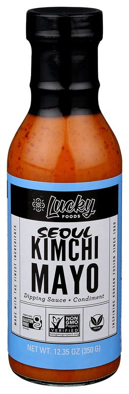 Lucky Foods Seoul Kimchi Mayo, Gluten Free Non GMO, 12.35 oz