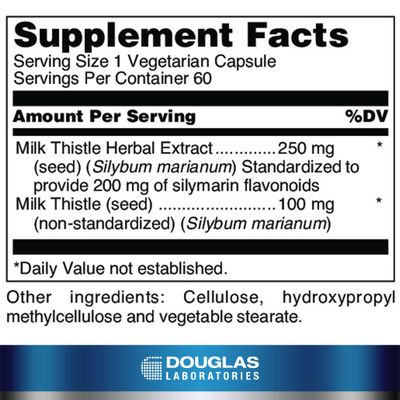Douglas Laboratories Milk Thistle Max-V Standardized Herbal Extract for Liver Support 60 Capsules