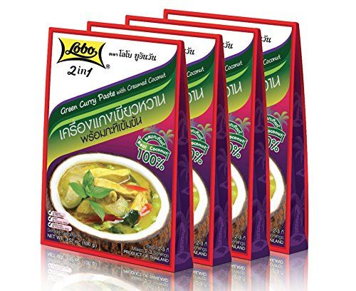 Lobo 2in1 Green Curry Paste with Creamed Coconut Pack of 4